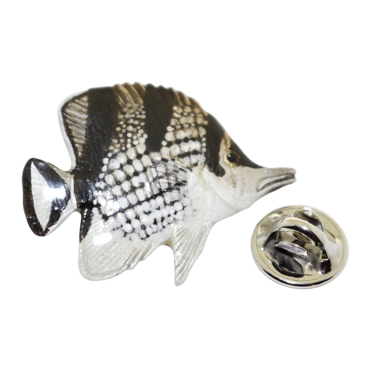 Butterflyfish Pin ~ Hand Painted ~ Lapel Pin ~ Hand Painted Lapel Pin ~ Sarah's Treats & Treasures